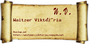 Waitzer Viktória névjegykártya